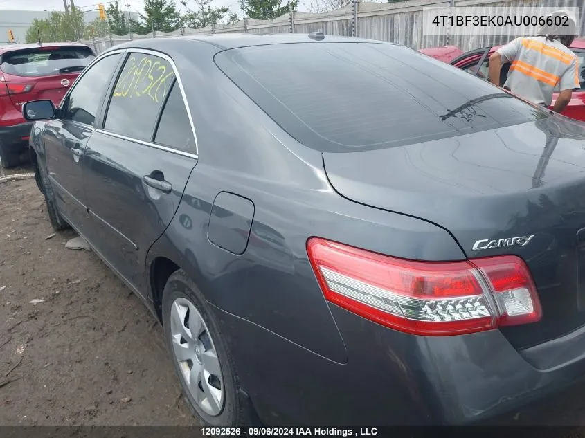 4T1BF3EK0AU006602 2010 Toyota Camry Le