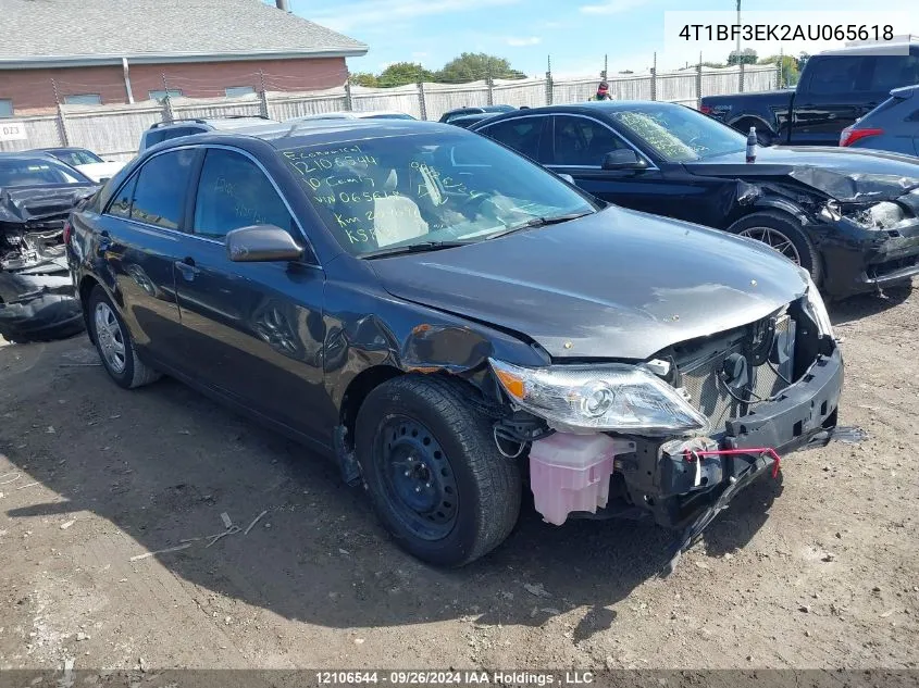 2010 Toyota Camry VIN: 4T1BF3EK2AU065618 Lot: 12106544