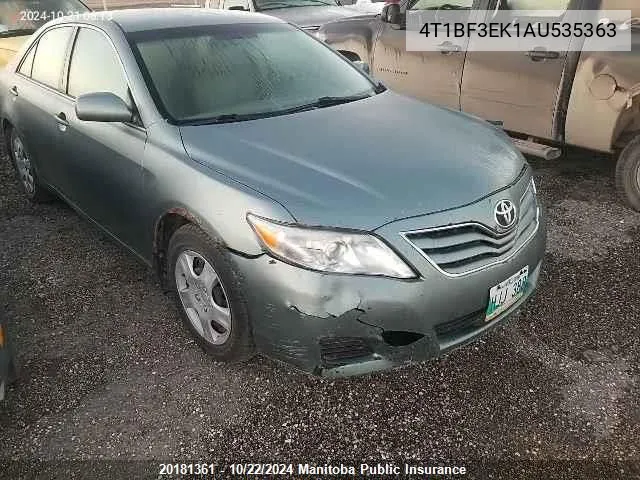 2010 Toyota Camry Le VIN: 4T1BF3EK1AU535363 Lot: 20181361