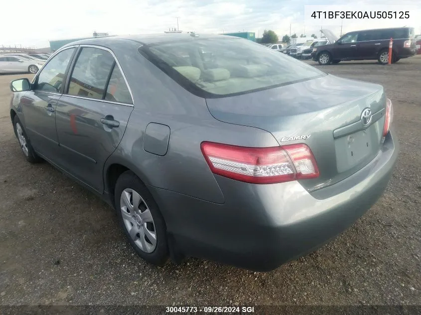 2010 Toyota Camry Se/Le/Xle VIN: 4T1BF3EK0AU505125 Lot: 30045773