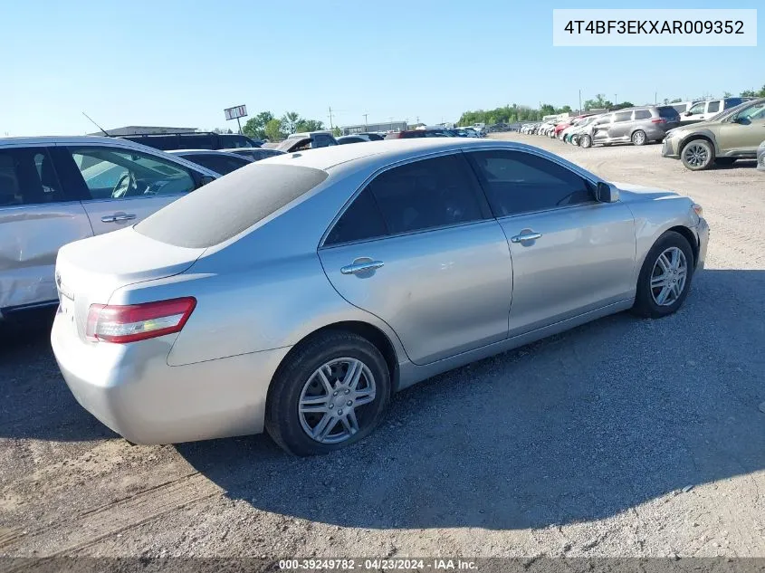 2010 Toyota Camry Le/Se/Xle VIN: 4T4BF3EKXAR009352 Lot: 39249782