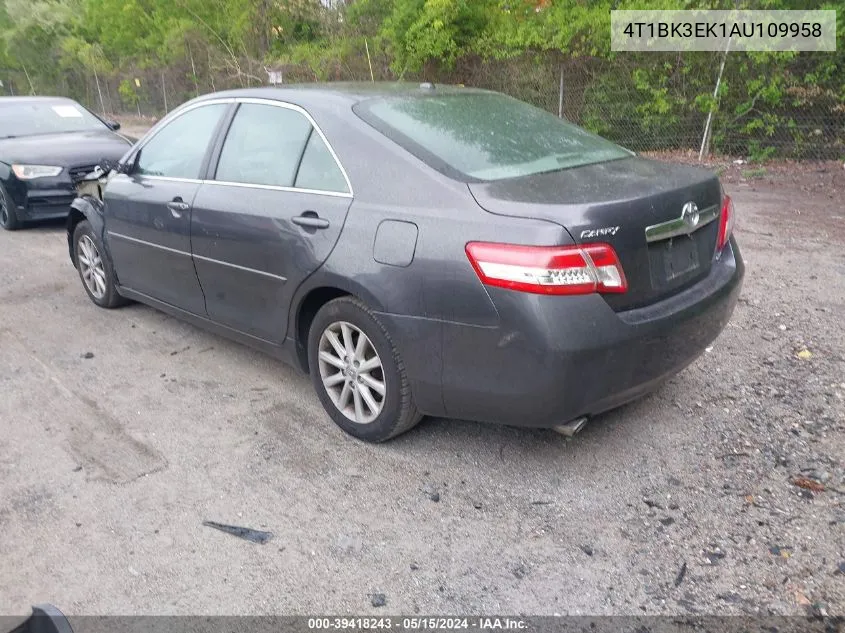 2010 Toyota Camry Xle V6 VIN: 4T1BK3EK1AU109958 Lot: 39418243