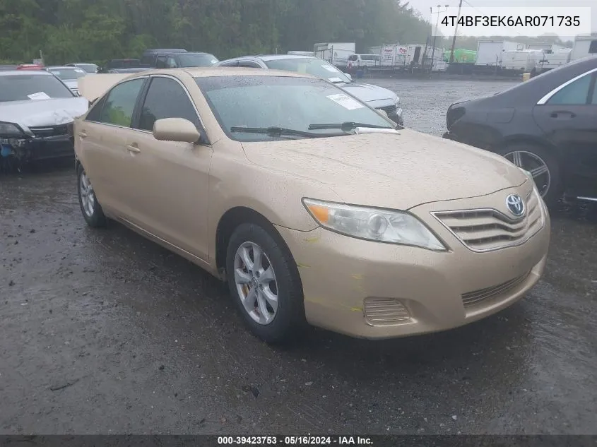 2010 Toyota Camry Le VIN: 4T4BF3EK6AR071735 Lot: 39423753