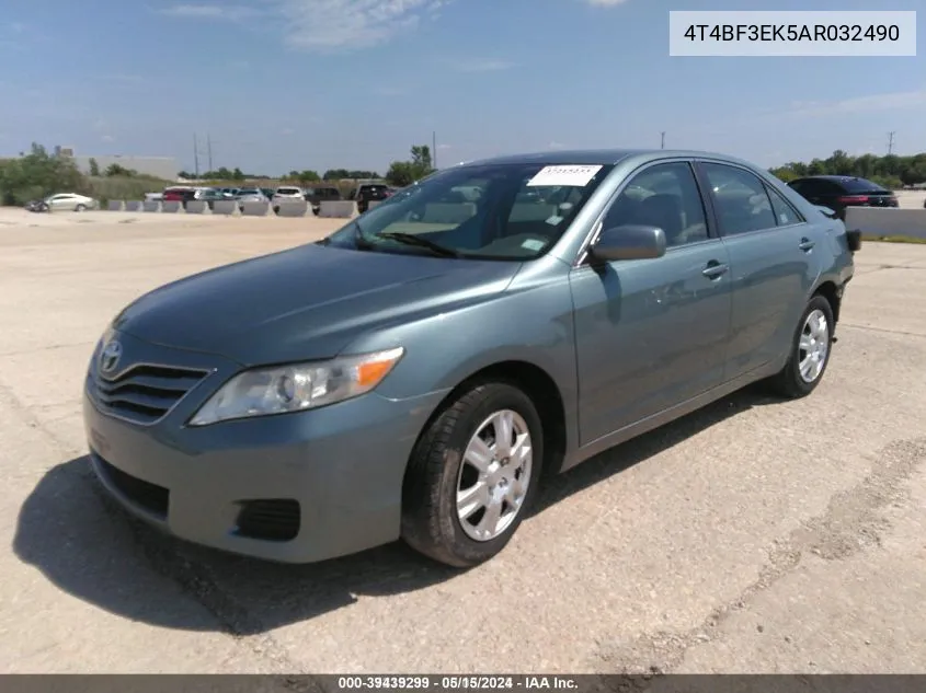 2010 Toyota Camry Le VIN: 4T4BF3EK5AR032490 Lot: 39439299