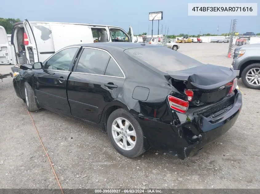 2010 Toyota Camry Le VIN: 4T4BF3EK9AR071616 Lot: 39559927