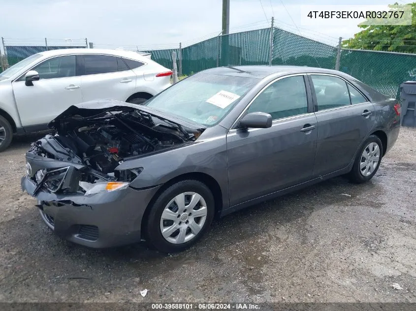 2010 Toyota Camry Le VIN: 4T4BF3EK0AR032767 Lot: 39588101