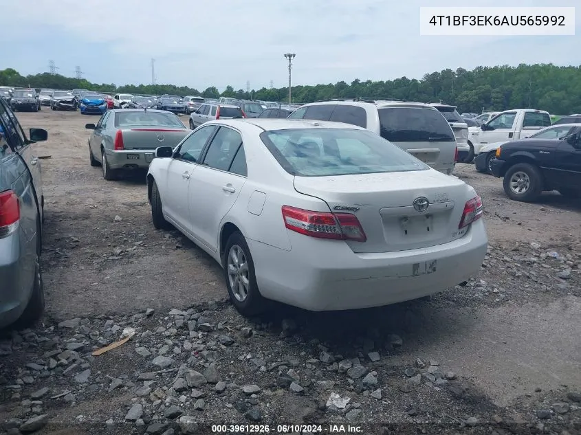 2010 Toyota Camry Le VIN: 4T1BF3EK6AU565992 Lot: 39612926