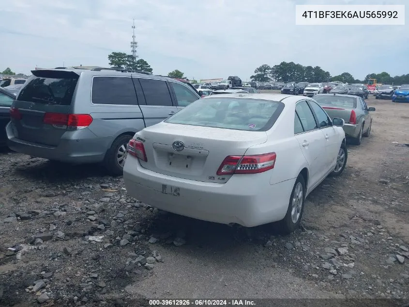 2010 Toyota Camry Le VIN: 4T1BF3EK6AU565992 Lot: 39612926