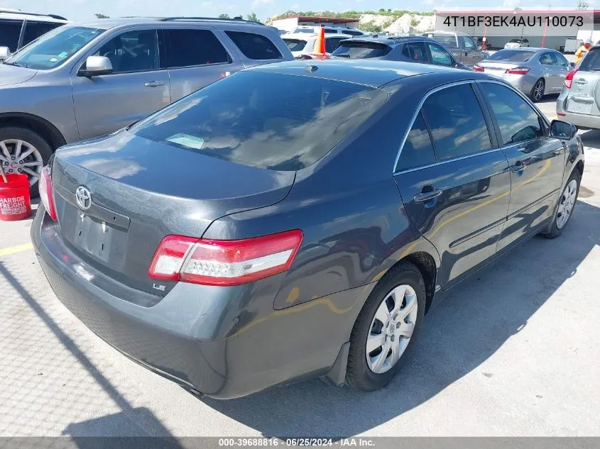 2010 Toyota Camry Le VIN: 4T1BF3EK4AU110073 Lot: 39688816