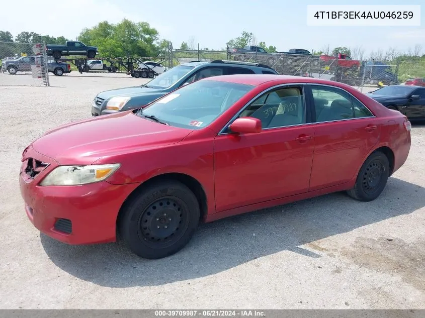 2010 Toyota Camry Le VIN: 4T1BF3EK4AU046259 Lot: 39709987