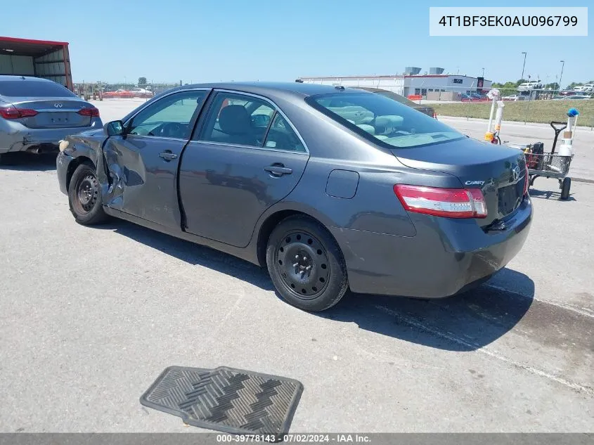 4T1BF3EK0AU096799 2010 Toyota Camry Le