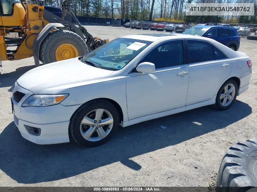 2010 Toyota Camry Se VIN: 4T1BF3EK3AU548762 Lot: 39810763