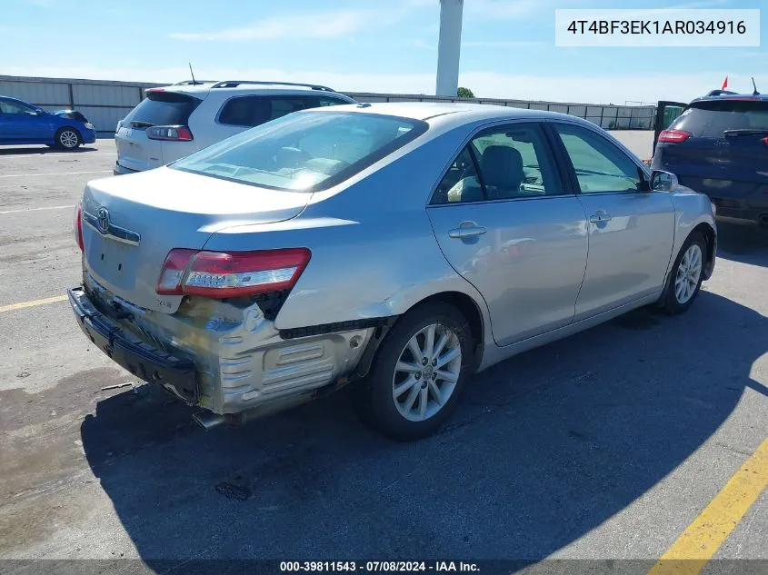 2010 Toyota Camry Xle VIN: 4T4BF3EK1AR034916 Lot: 39811543