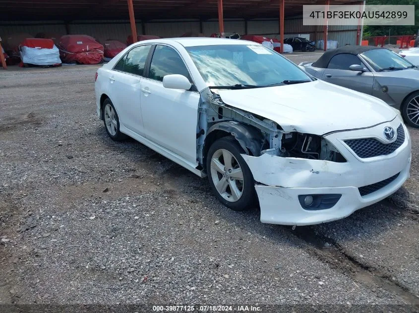 2010 Toyota Camry Se VIN: 4T1BF3EK0AU542899 Lot: 39877125