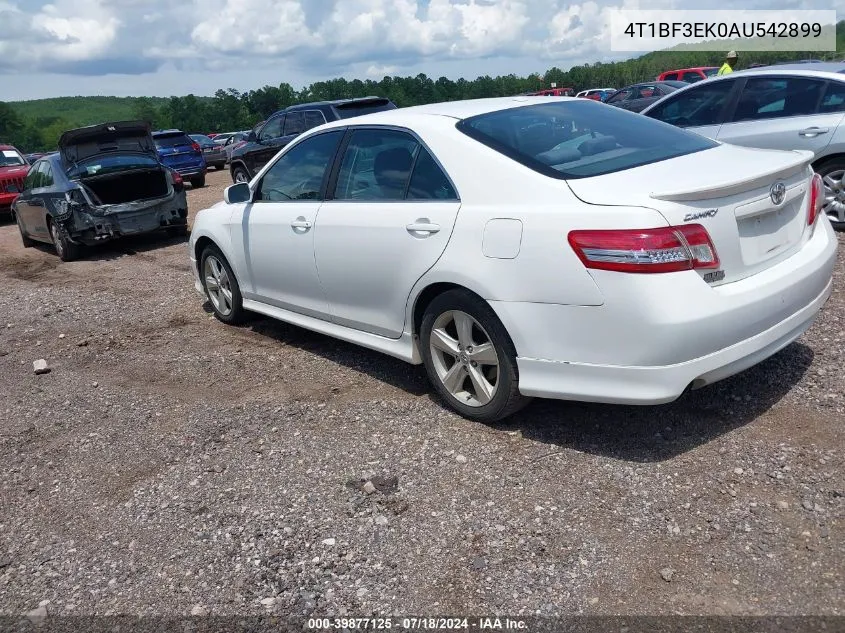 2010 Toyota Camry Se VIN: 4T1BF3EK0AU542899 Lot: 39877125