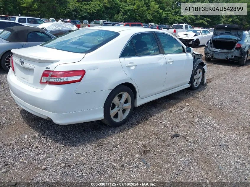 2010 Toyota Camry Se VIN: 4T1BF3EK0AU542899 Lot: 39877125