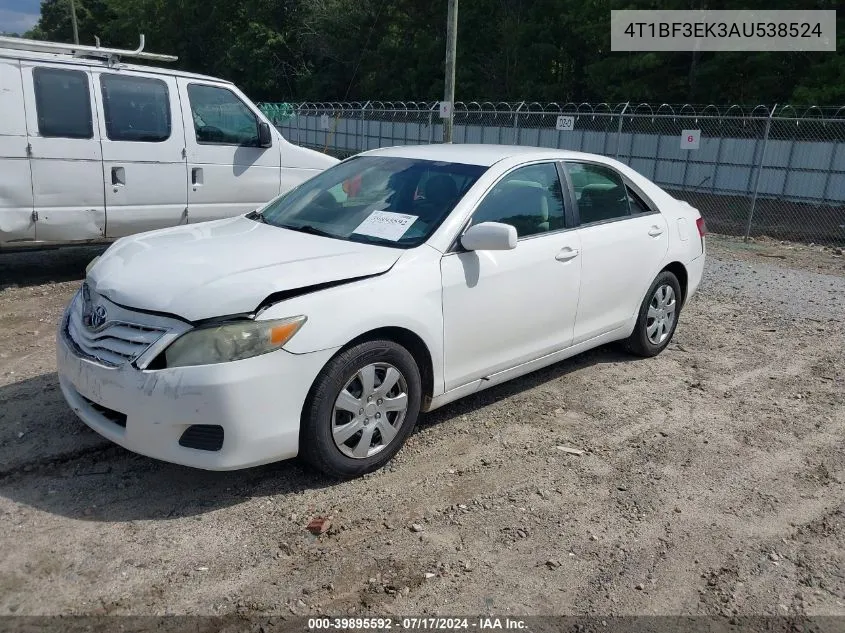 4T1BF3EK3AU538524 2010 Toyota Camry Le