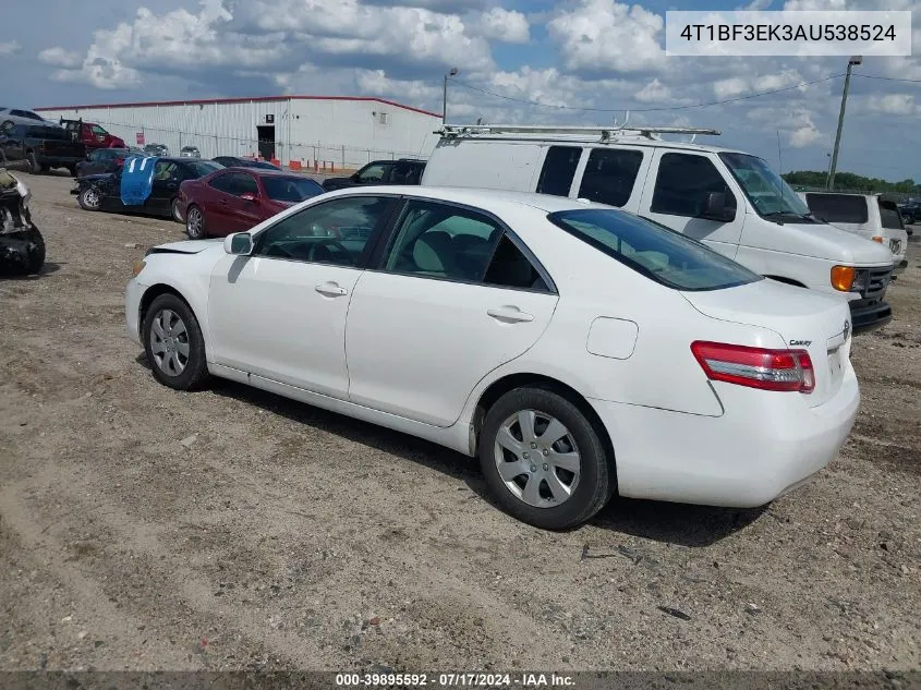 2010 Toyota Camry Le VIN: 4T1BF3EK3AU538524 Lot: 39895592