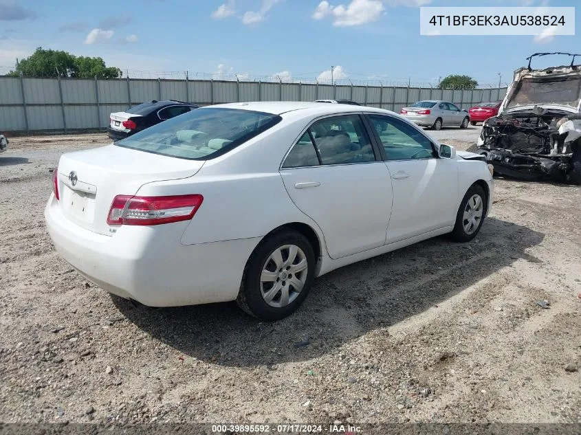 2010 Toyota Camry Le VIN: 4T1BF3EK3AU538524 Lot: 39895592