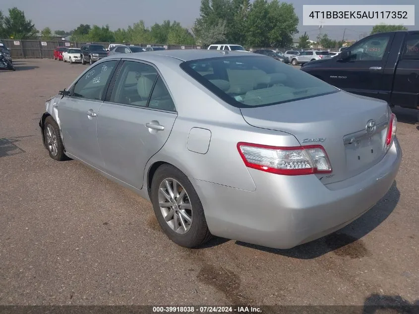 2010 Toyota Camry Hybrid VIN: 4T1BB3EK5AU117352 Lot: 39918038