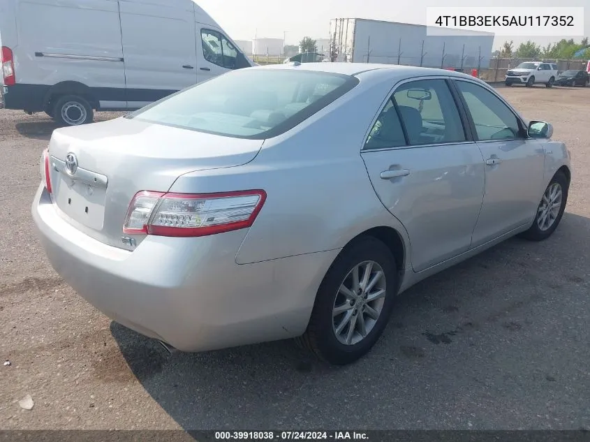 2010 Toyota Camry Hybrid VIN: 4T1BB3EK5AU117352 Lot: 39918038