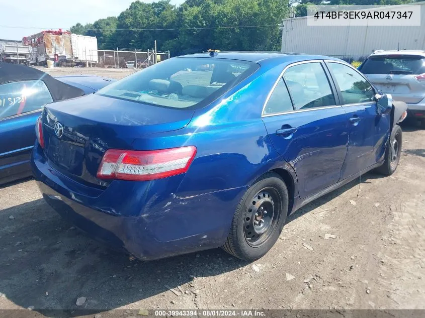 2010 Toyota Camry Le VIN: 4T4BF3EK9AR047347 Lot: 39943394