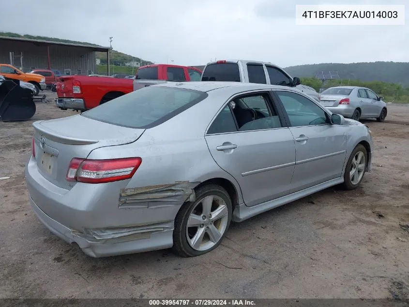 2010 Toyota Camry Se/Le/Xle VIN: 4T1BF3EK7AU014003 Lot: 39954797