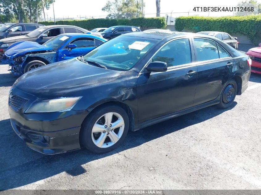 2010 Toyota Camry Se VIN: 4T1BF3EK4AU112468 Lot: 39978916