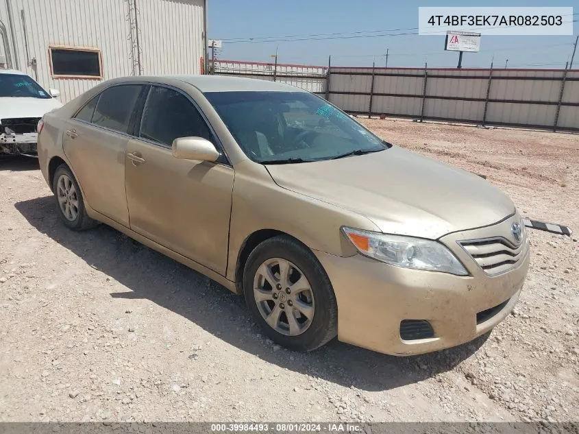 2010 Toyota Camry Le VIN: 4T4BF3EK7AR082503 Lot: 39984493