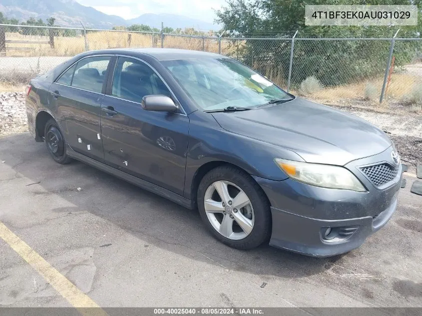 2010 Toyota Camry Se VIN: 4T1BF3EK0AU031029 Lot: 40025040