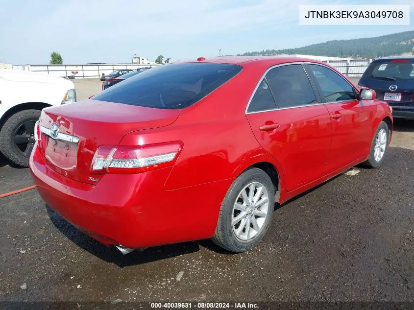 2010 Toyota Camry Xle V6 VIN: JTNBK3EK9A3049708 Lot: 40039631