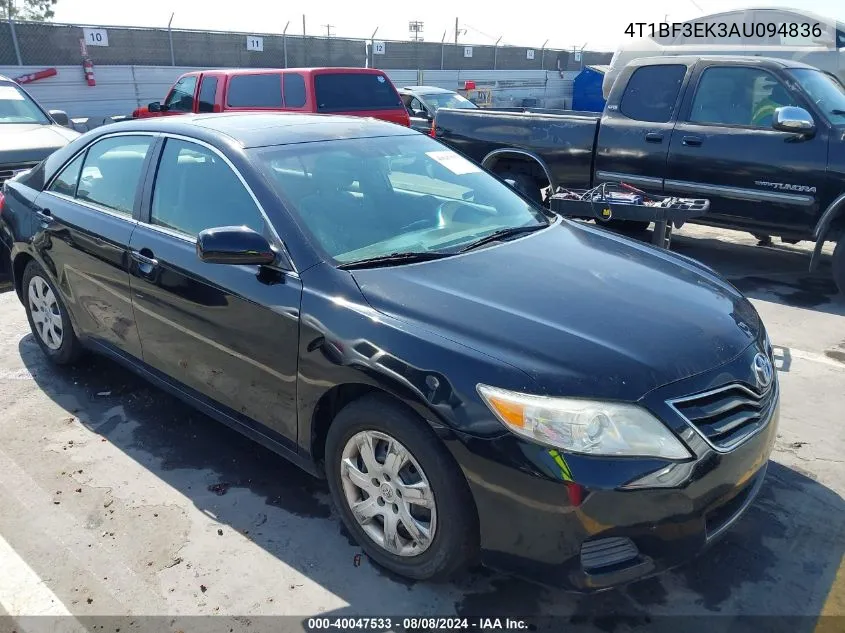 2010 Toyota Camry Le VIN: 4T1BF3EK3AU094836 Lot: 40047533