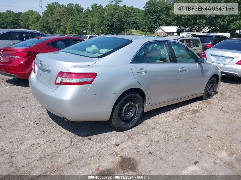 2010 Toyota Camry Le VIN: 4T1BF3EK4AU547166 Lot: 40096792