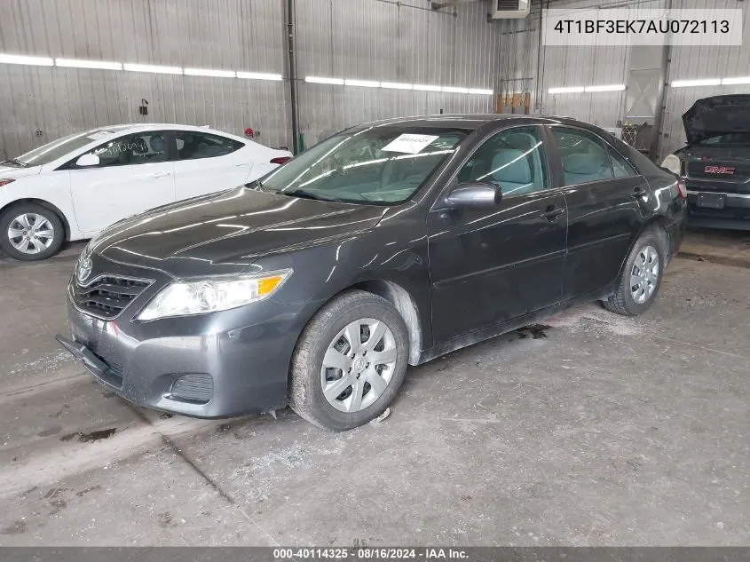 4T1BF3EK7AU072113 2010 Toyota Camry Le