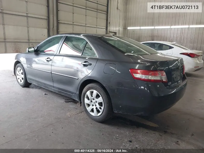 4T1BF3EK7AU072113 2010 Toyota Camry Le