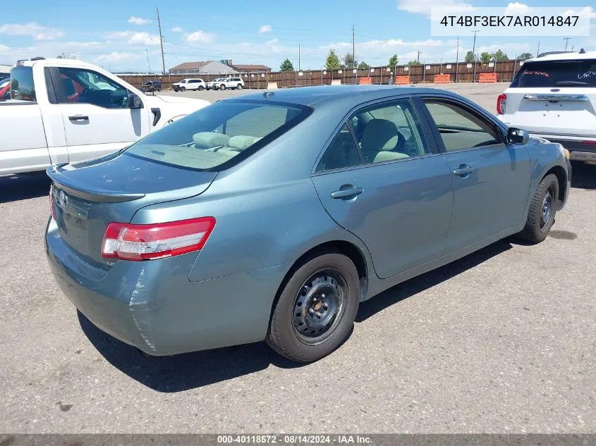 2010 Toyota Camry Le VIN: 4T4BF3EK7AR014847 Lot: 40118572