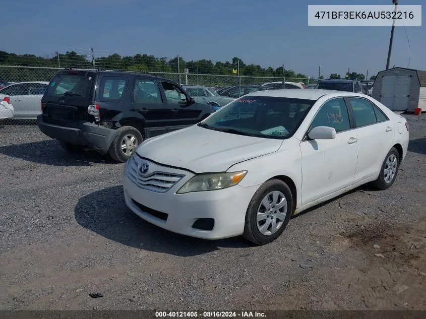 2010 Toyota Camry VIN: 471BF3EK6AU532216 Lot: 40121405