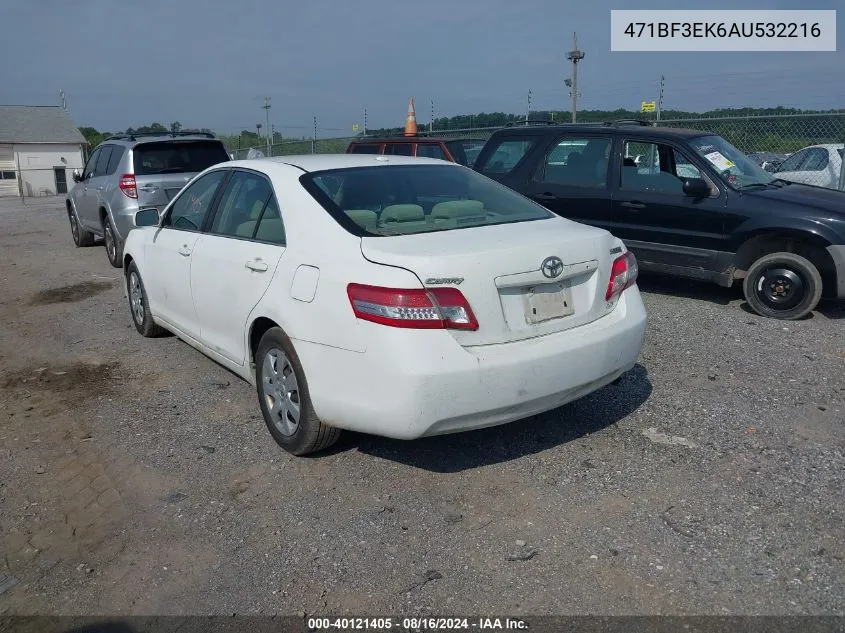 2010 Toyota Camry VIN: 471BF3EK6AU532216 Lot: 40121405