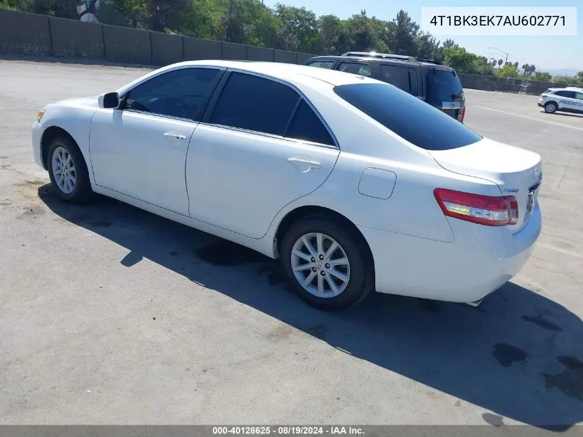 4T1BK3EK7AU602771 2010 Toyota Camry Xle V6