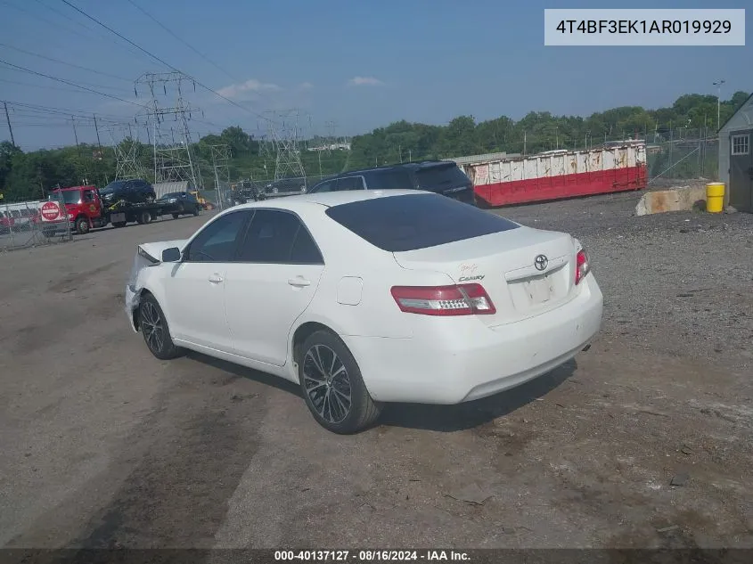 2010 Toyota Camry Le VIN: 4T4BF3EK1AR019929 Lot: 40137127