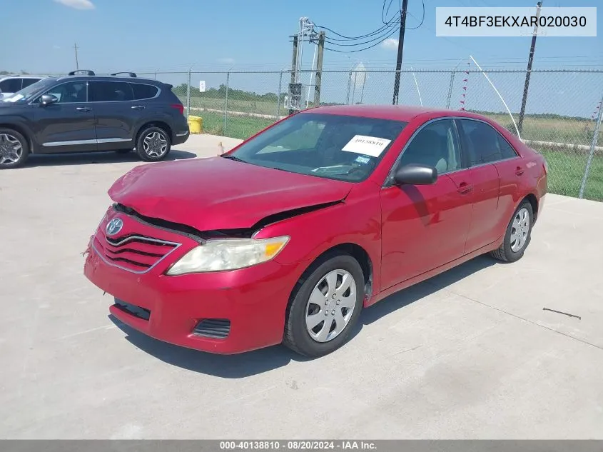 2010 Toyota Camry Le VIN: 4T4BF3EKXAR020030 Lot: 40138810