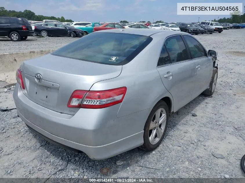 2010 Toyota Camry Se VIN: 4T1BF3EK1AU504565 Lot: 40142491