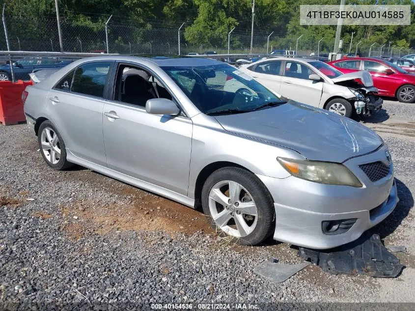 2010 Toyota Camry Se VIN: 4T1BF3EK0AU014585 Lot: 40154536