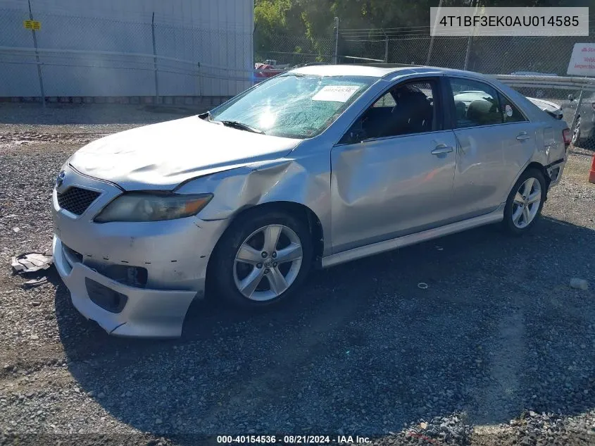 2010 Toyota Camry Se VIN: 4T1BF3EK0AU014585 Lot: 40154536