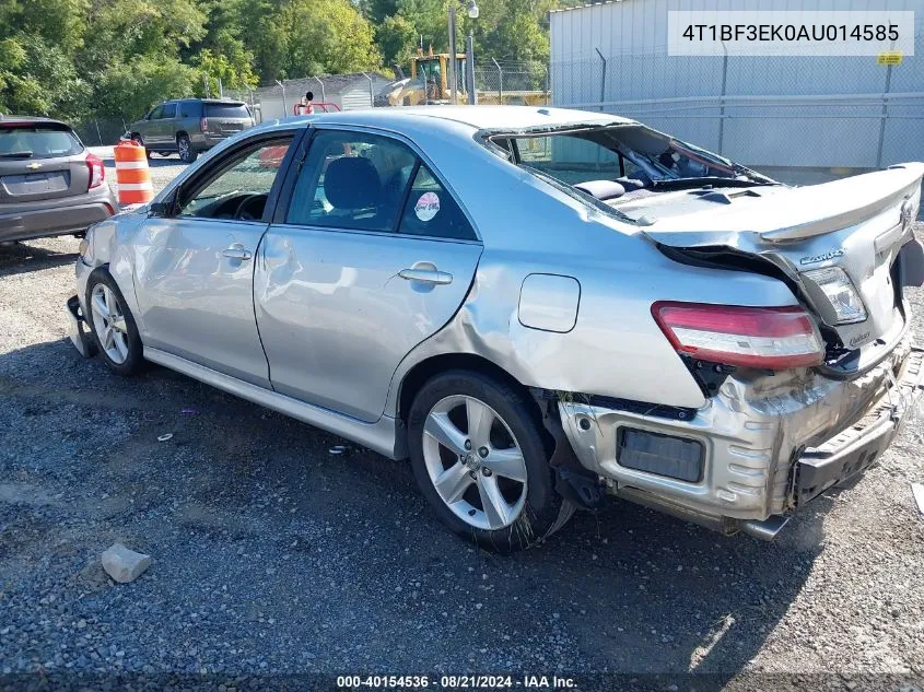 2010 Toyota Camry Se VIN: 4T1BF3EK0AU014585 Lot: 40154536