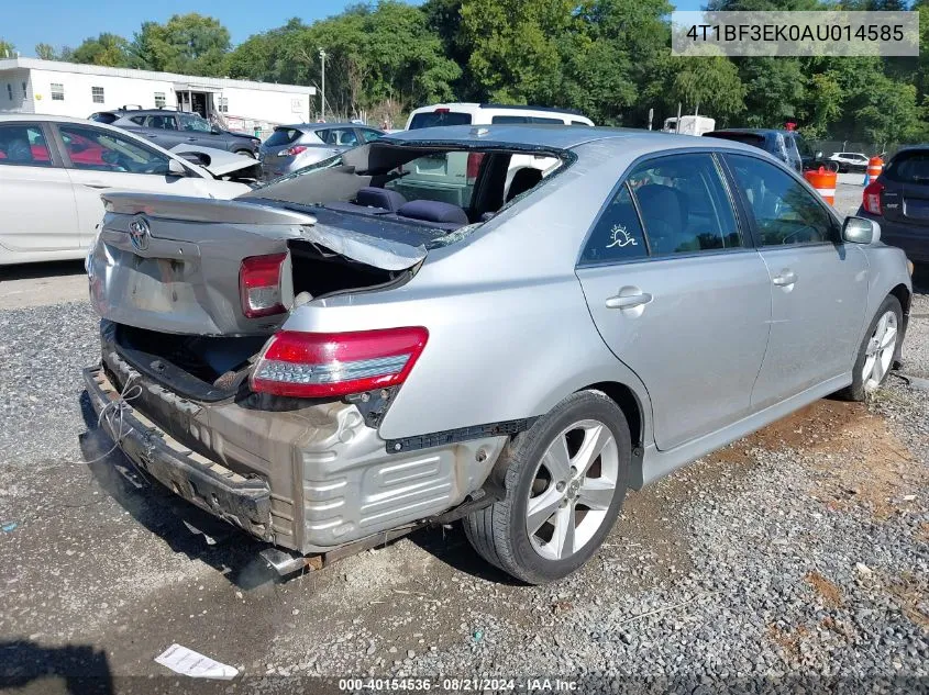 2010 Toyota Camry Se VIN: 4T1BF3EK0AU014585 Lot: 40154536