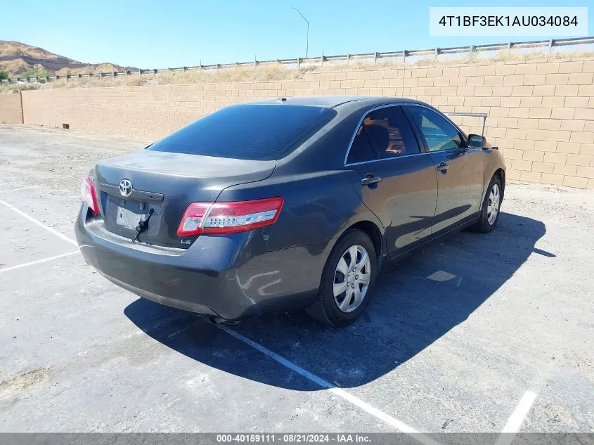 2010 Toyota Camry Le VIN: 4T1BF3EK1AU034084 Lot: 40159111