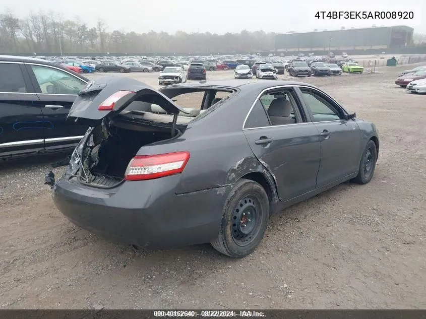 4T4BF3EK5AR008920 2010 Toyota Camry Le/Se/Xle