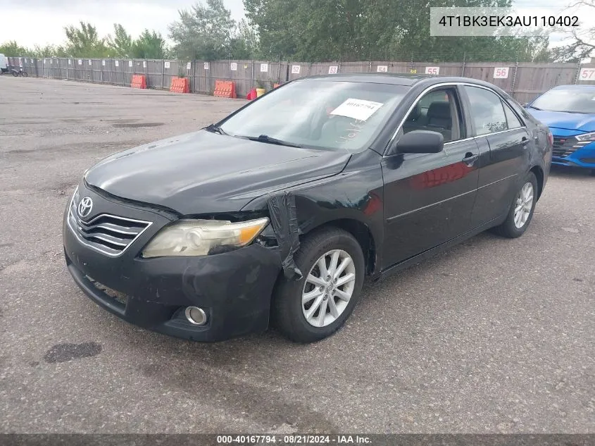 2010 Toyota Camry Xle V6 VIN: 4T1BK3EK3AU110402 Lot: 40167794