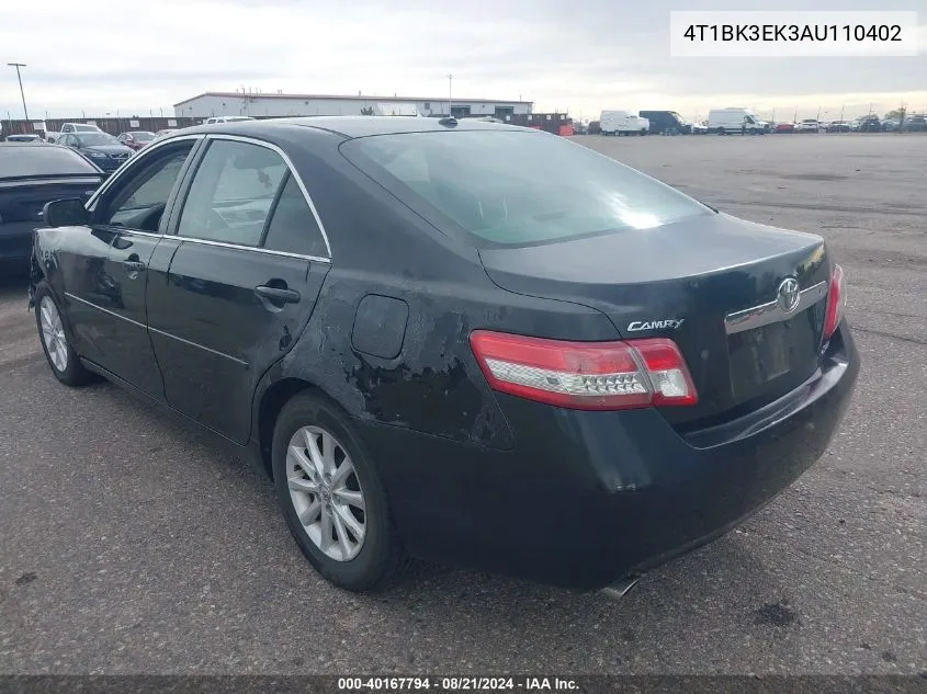 2010 Toyota Camry Xle V6 VIN: 4T1BK3EK3AU110402 Lot: 40167794